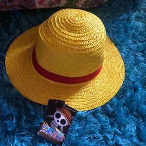 ‘One Piece’ Anime Yellow Straw Hat with Red Band